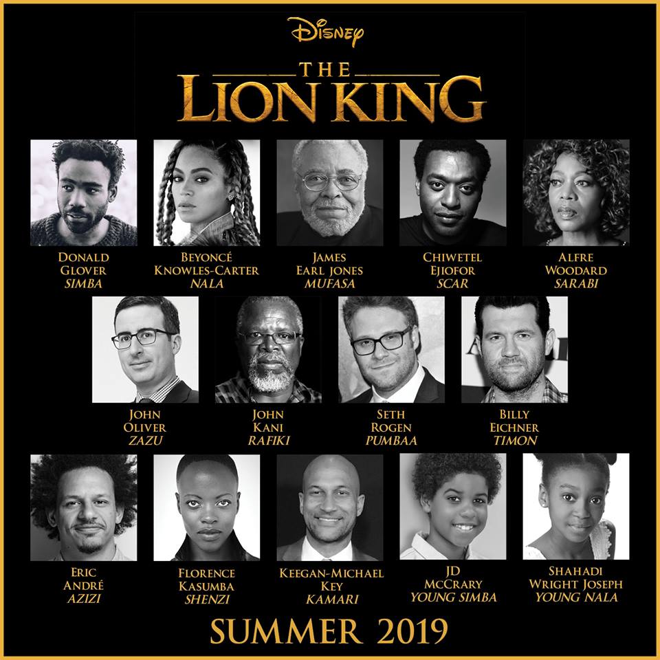 the lion king 2019 actors